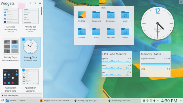 Pengoperasian KDE Plasma Desktop